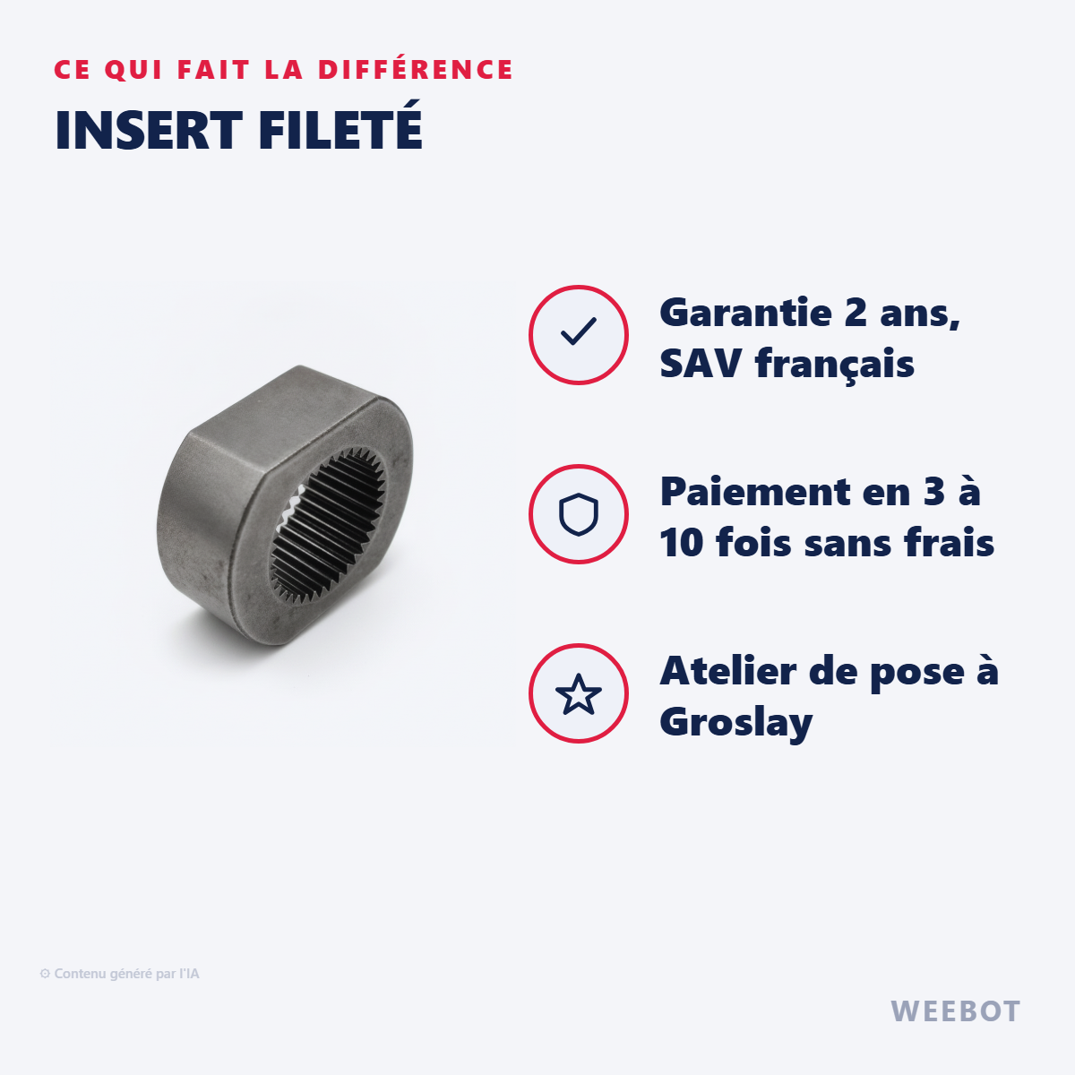 Insert Fileté : les points forts