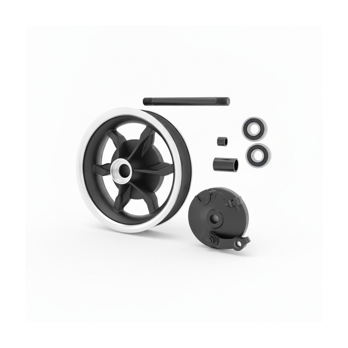 jante avant avec axe et roulements pour trottinette electrique dualtron togo et dolphin