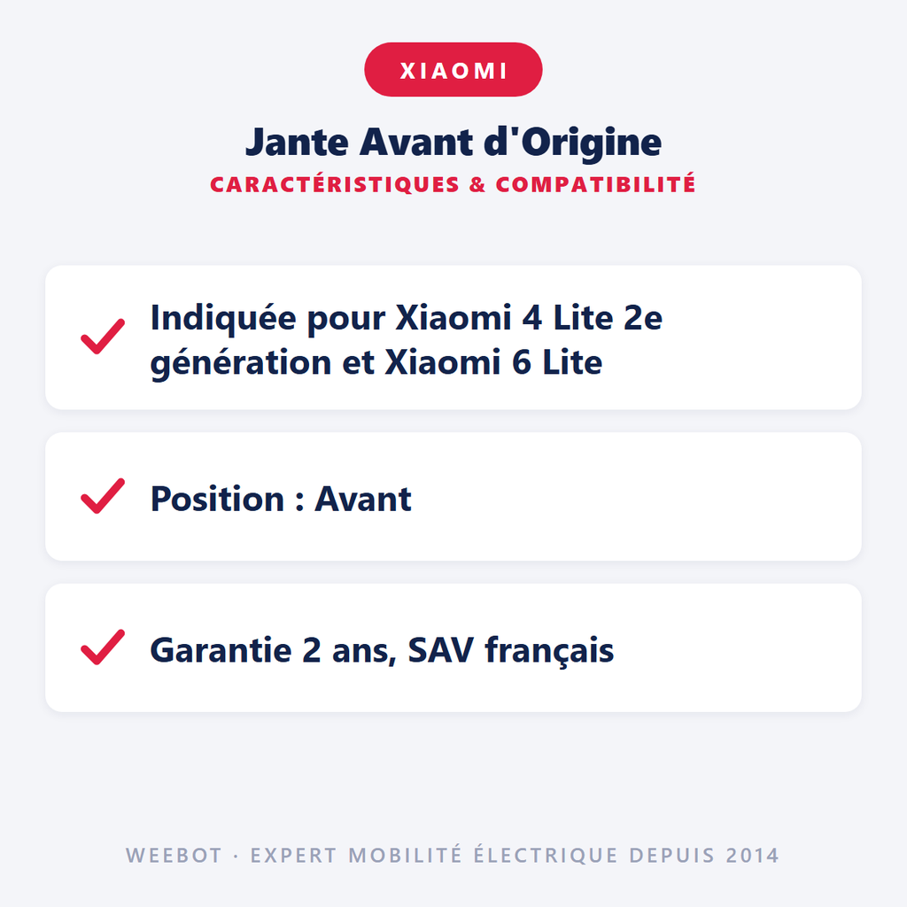 Jante Avant Xiaomi 4 Lite 2e génération - Pas Cher