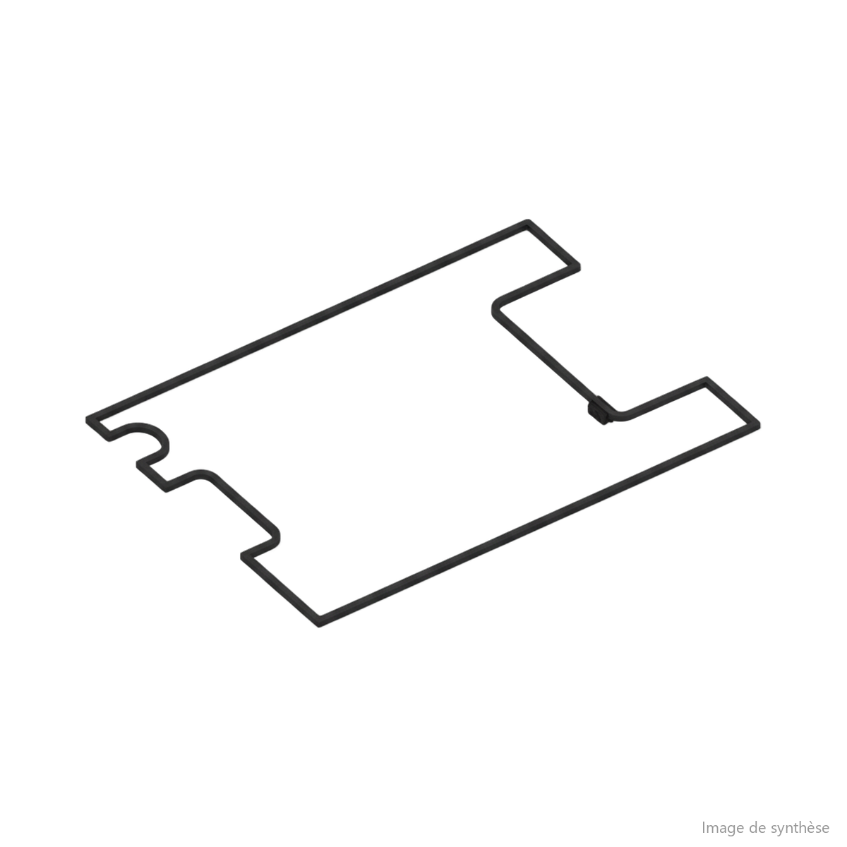 Schéma au trait d'un joint d'étanchéité de deck pour trottinette électrique Dualtron X