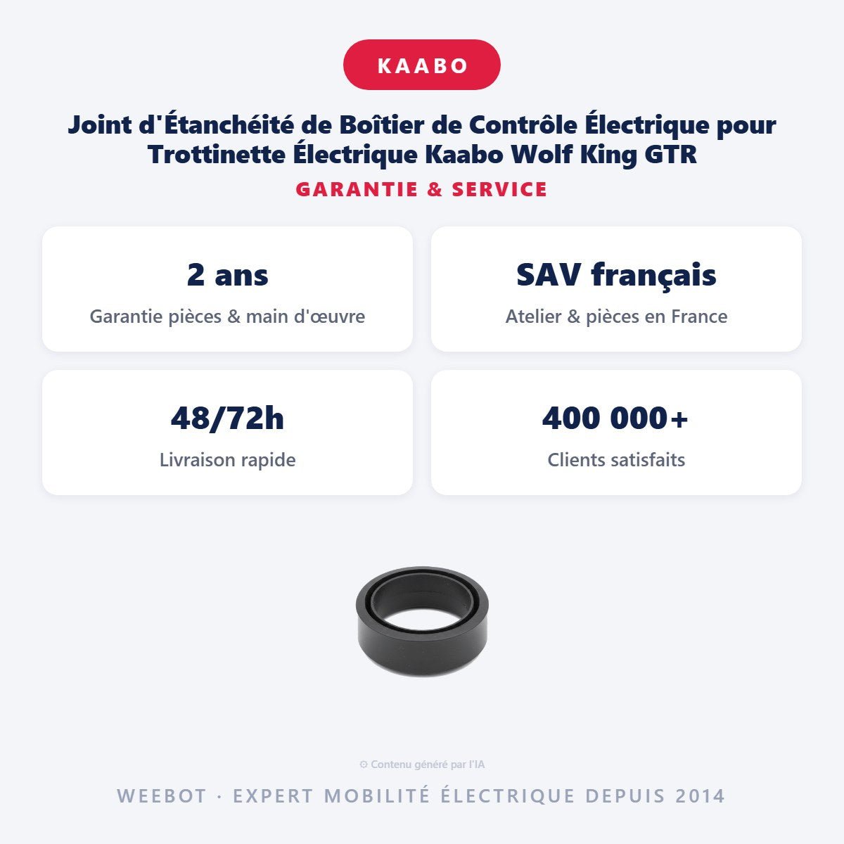 Joint d'Étanchéité de Boîtier de Contrôle Électrique pour Trottinette Électrique Kaabo Wolf King GTR - Weebot
