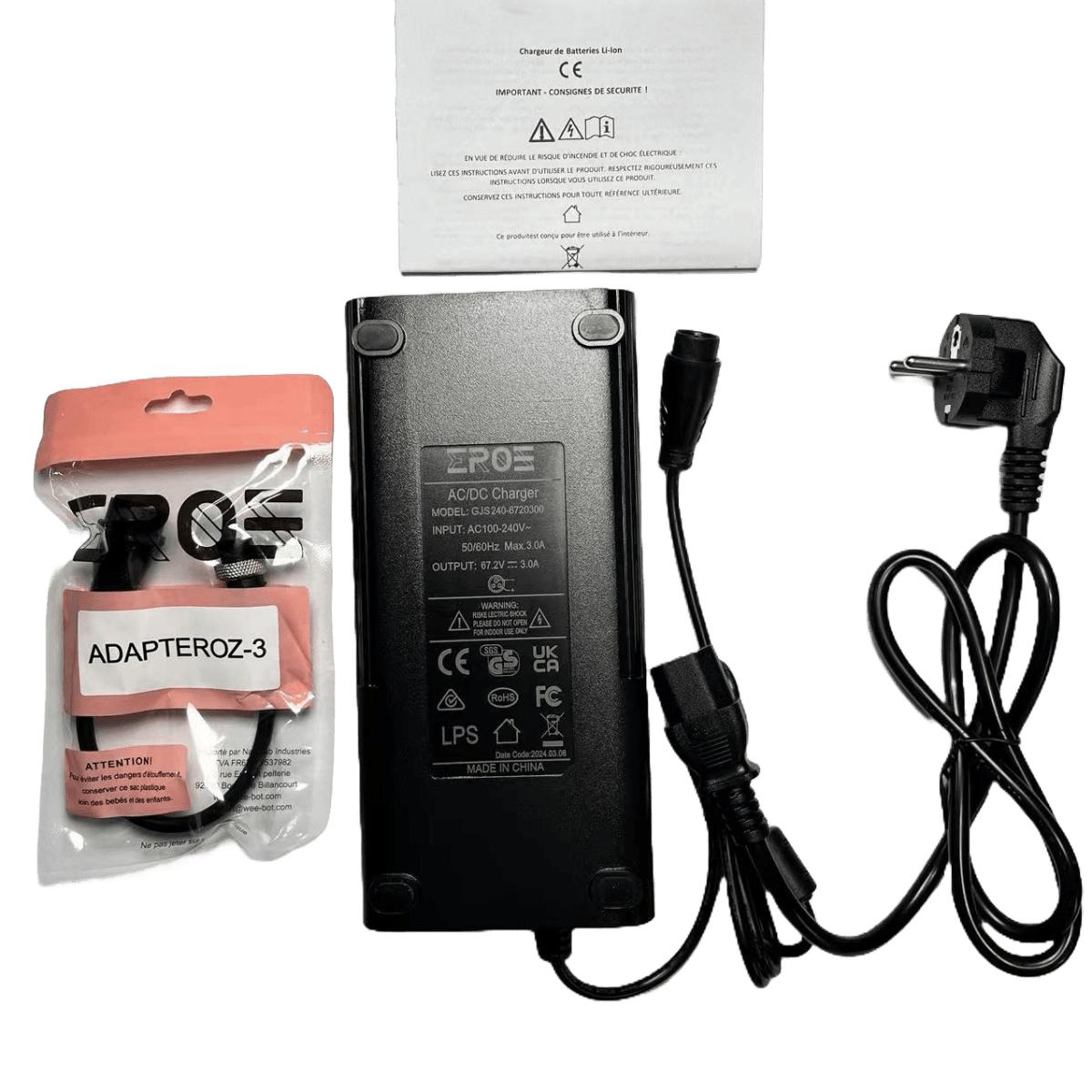 Chargeur Standard Universel de Trottinette Électrique pour Batterie 60V - Weebot