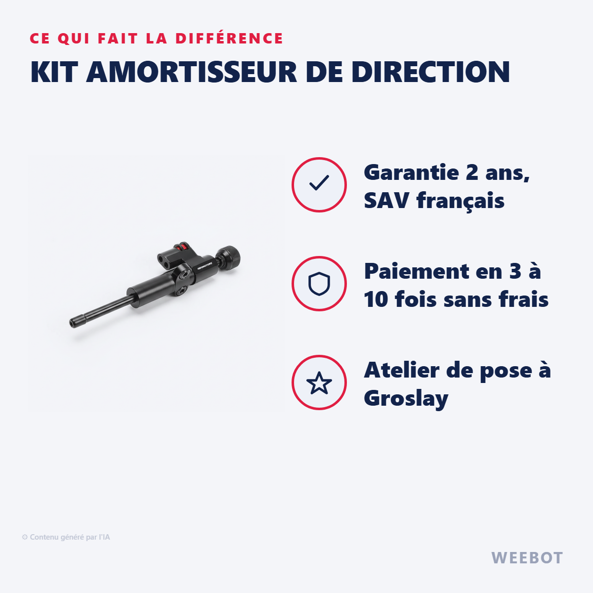 Kit Amortisseur de Direction : les points forts