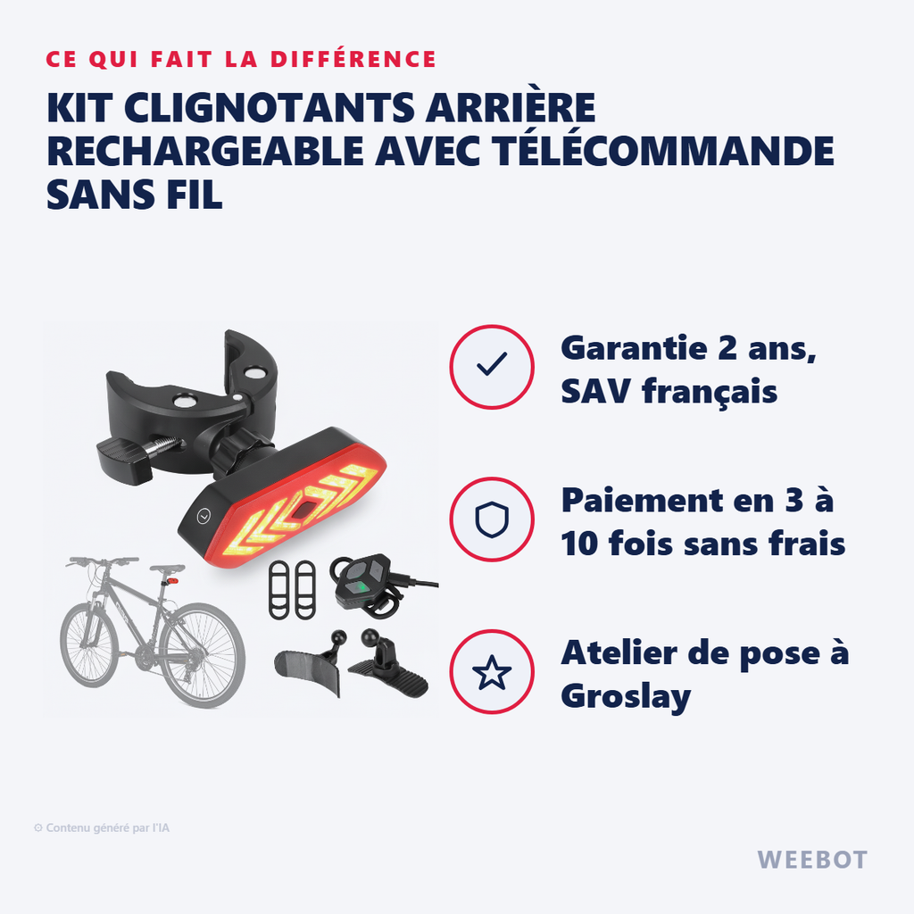 Kit Clignotants Arrière Sans Fil - Pas Cher
