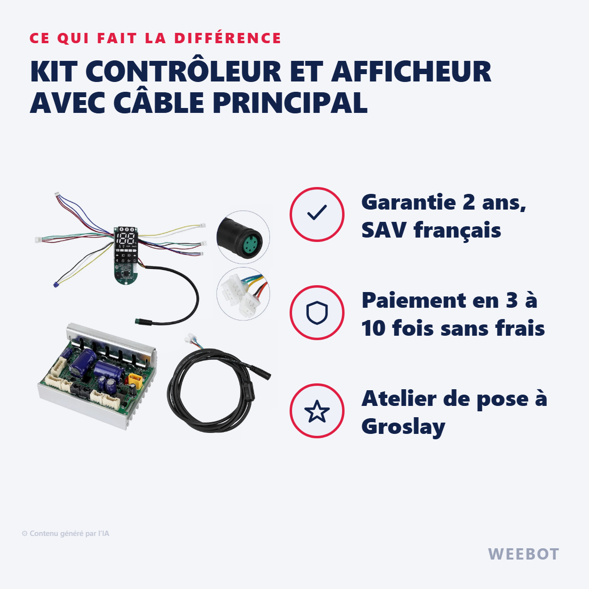 Kit Contrôleur et Afficheur avec Câble Principal : les points forts