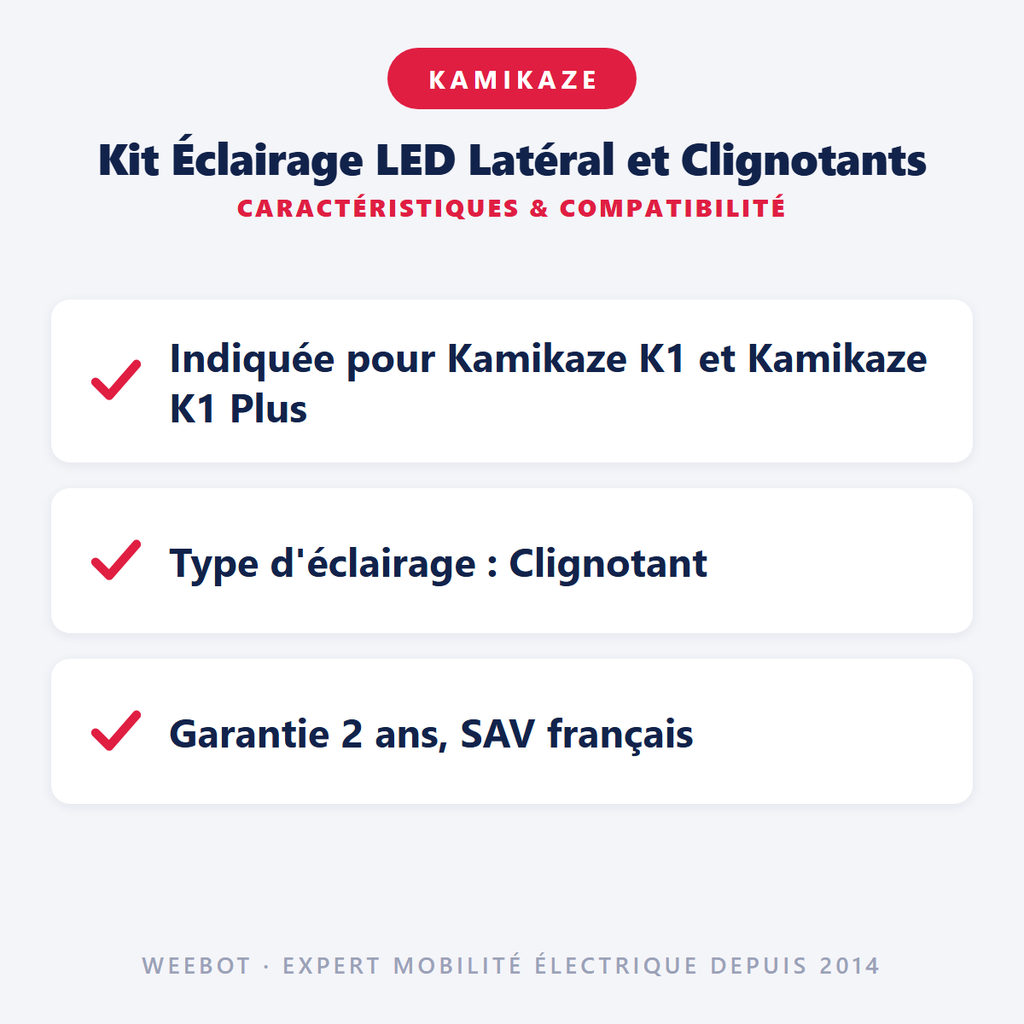 Kit Éclairage LED Clignotants Kamikaze K1 - Pas Cher