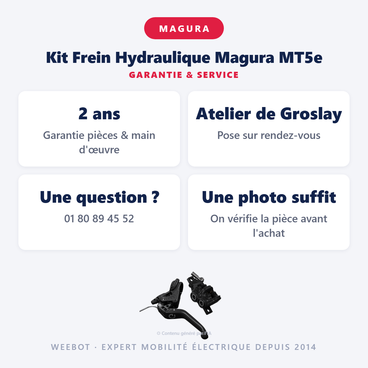 Kit Frein Hydraulique Magura MT5e : garantie 2 ans et service après-vente