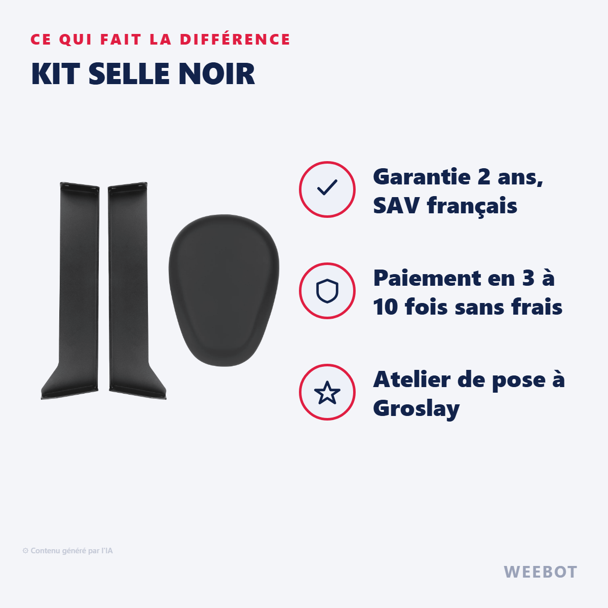 Kit Selle Noir : les points forts
