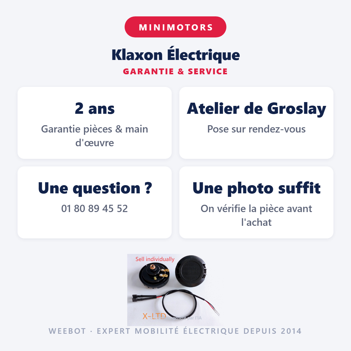 Klaxon Électrique : garantie 2 ans et service après-vente
