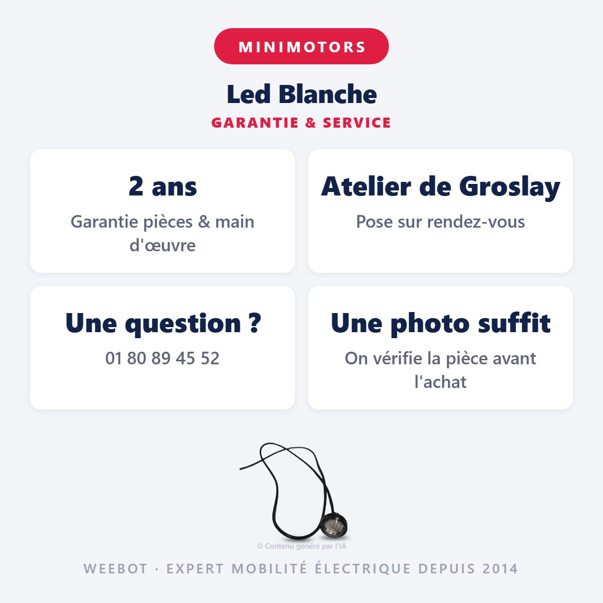 Led Blanche : garantie 2 ans et service après-vente