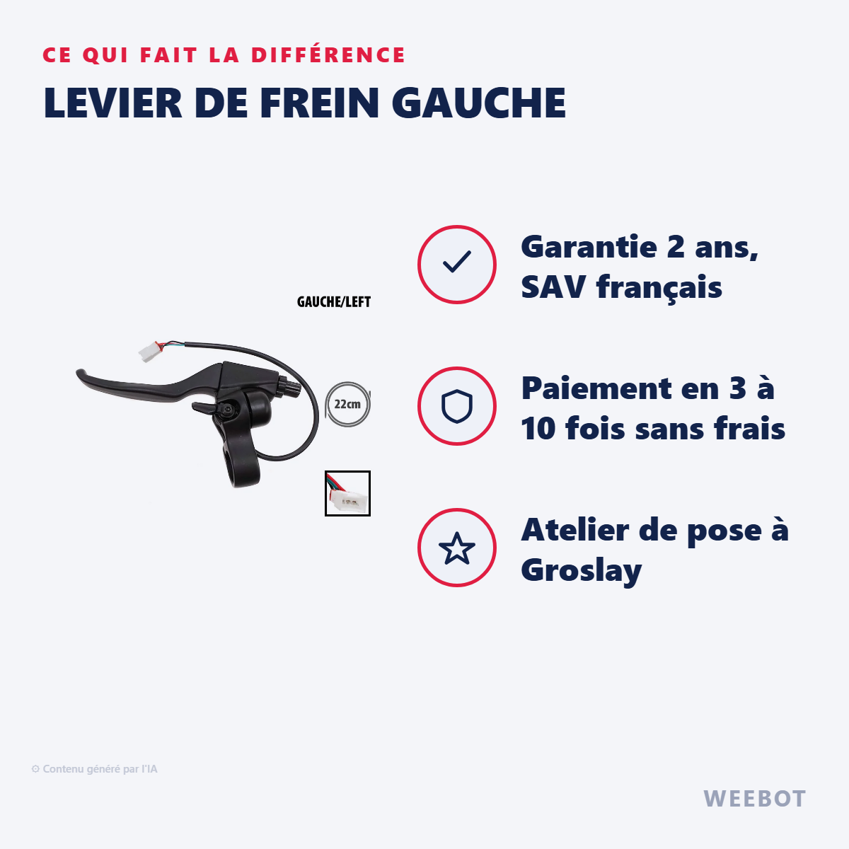 Levier de Frein Gauche : les points forts