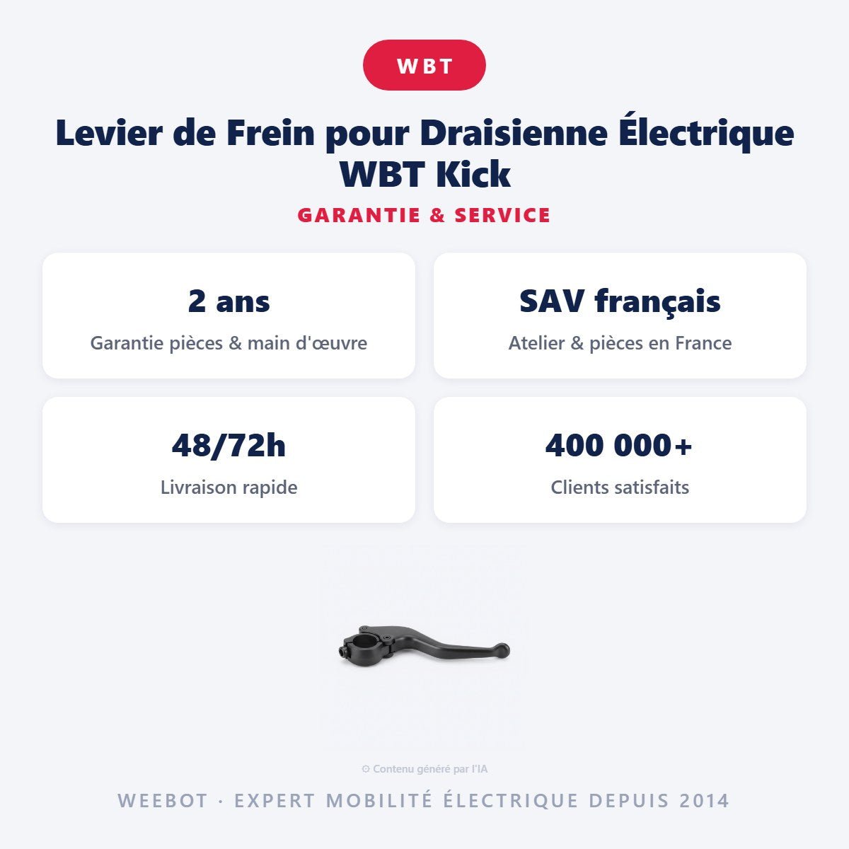 Levier de Frein pour Draisienne Électrique WBT Kick - Weebot