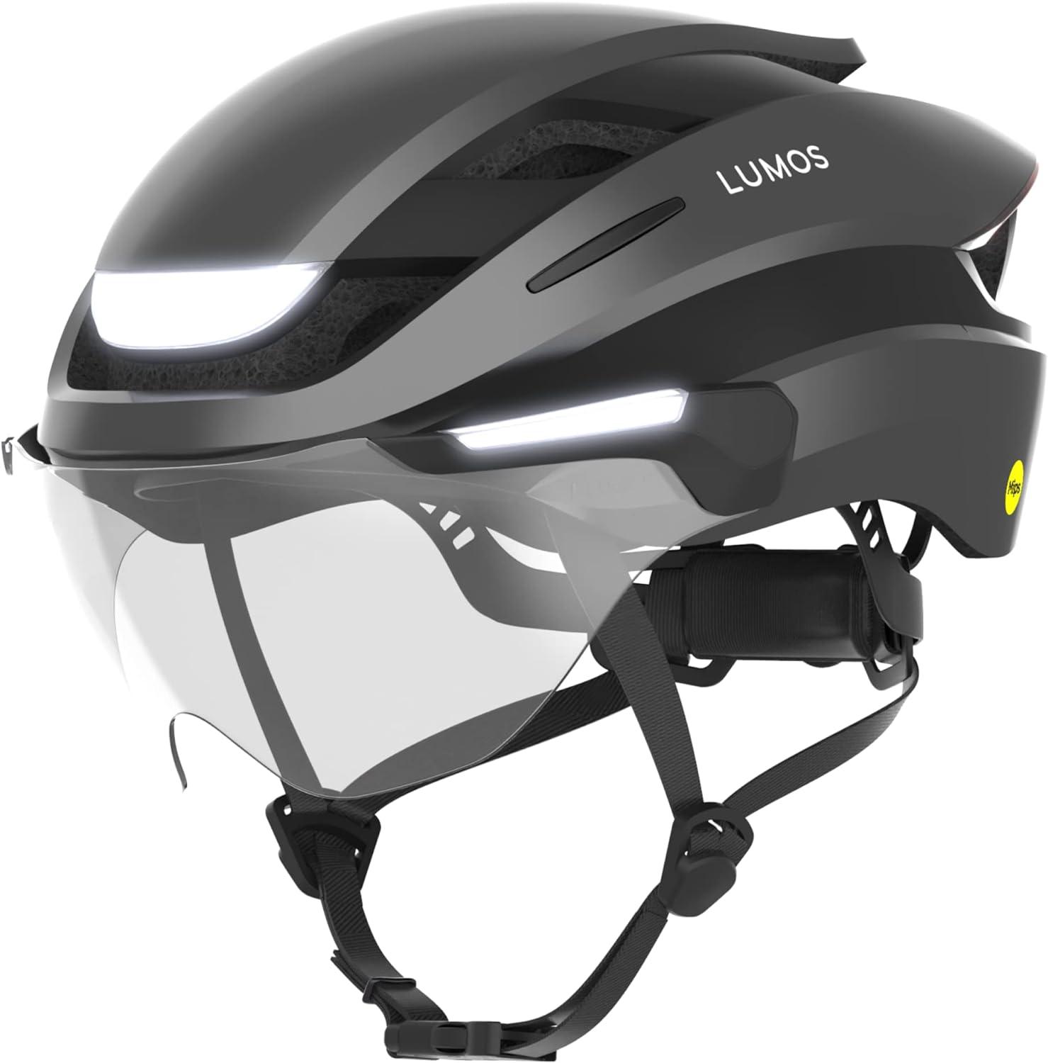 Casque clignotant Lumineux Lumos Ultra E - Bike MIPS M - L Noir (54 - 61cm) Avec Visière pour Trottinette Électrique - Weebot