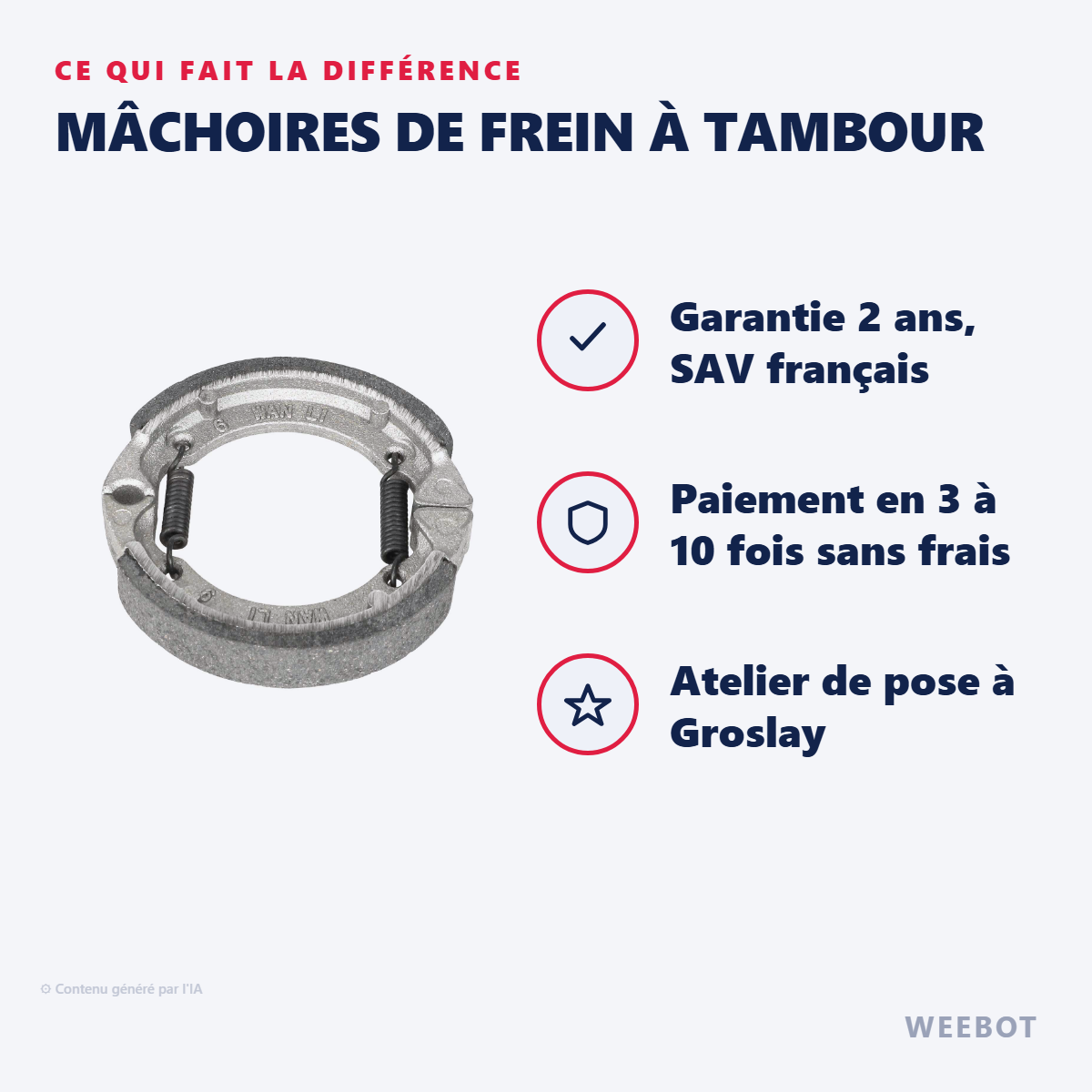Mâchoires de Frein à Tambour : les points forts