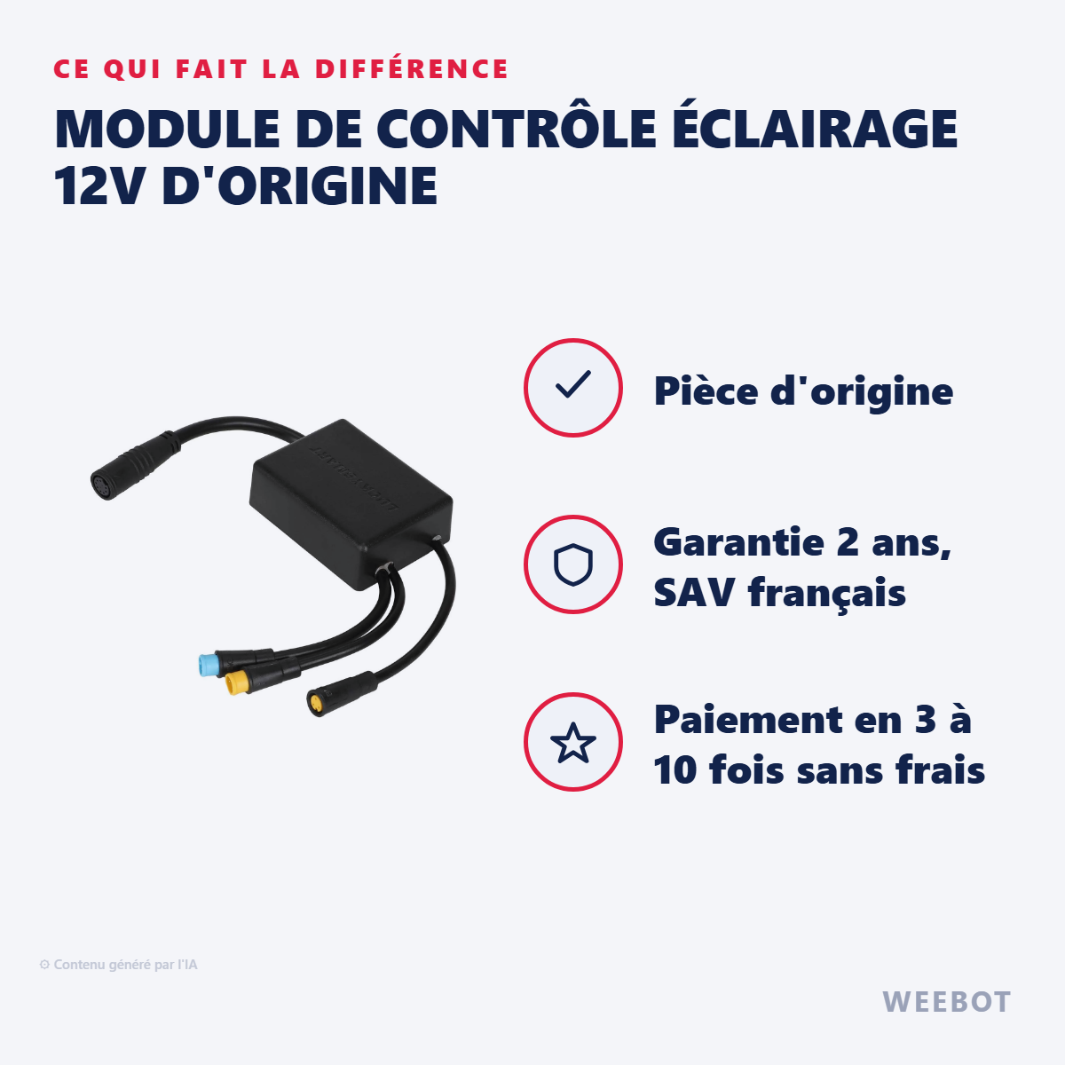 Module de Contrôle Éclairage 12V d'Origine : les points forts