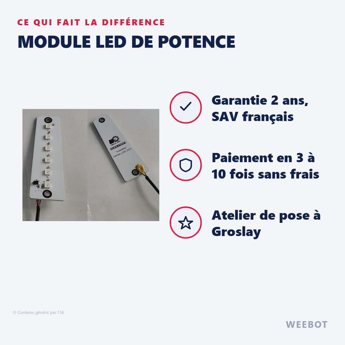 Module LED de Potence : les points forts
