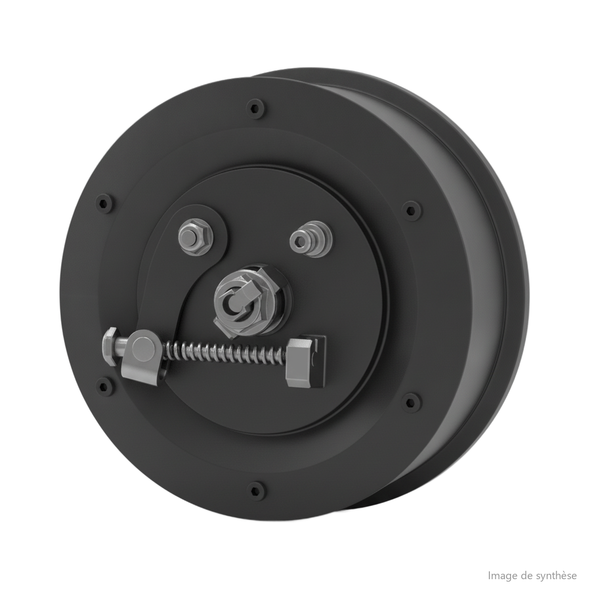 Schéma d'un moteur arrière avec pneu plein de Dualtron Dolphin