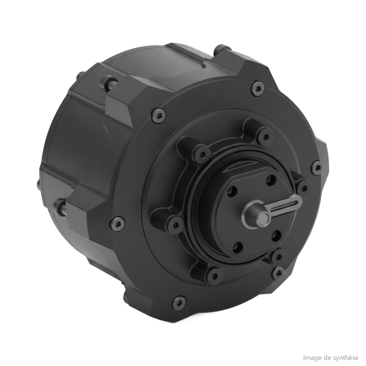 Moteur avant de trottinette électrique Rovoron S7 vu en perspective