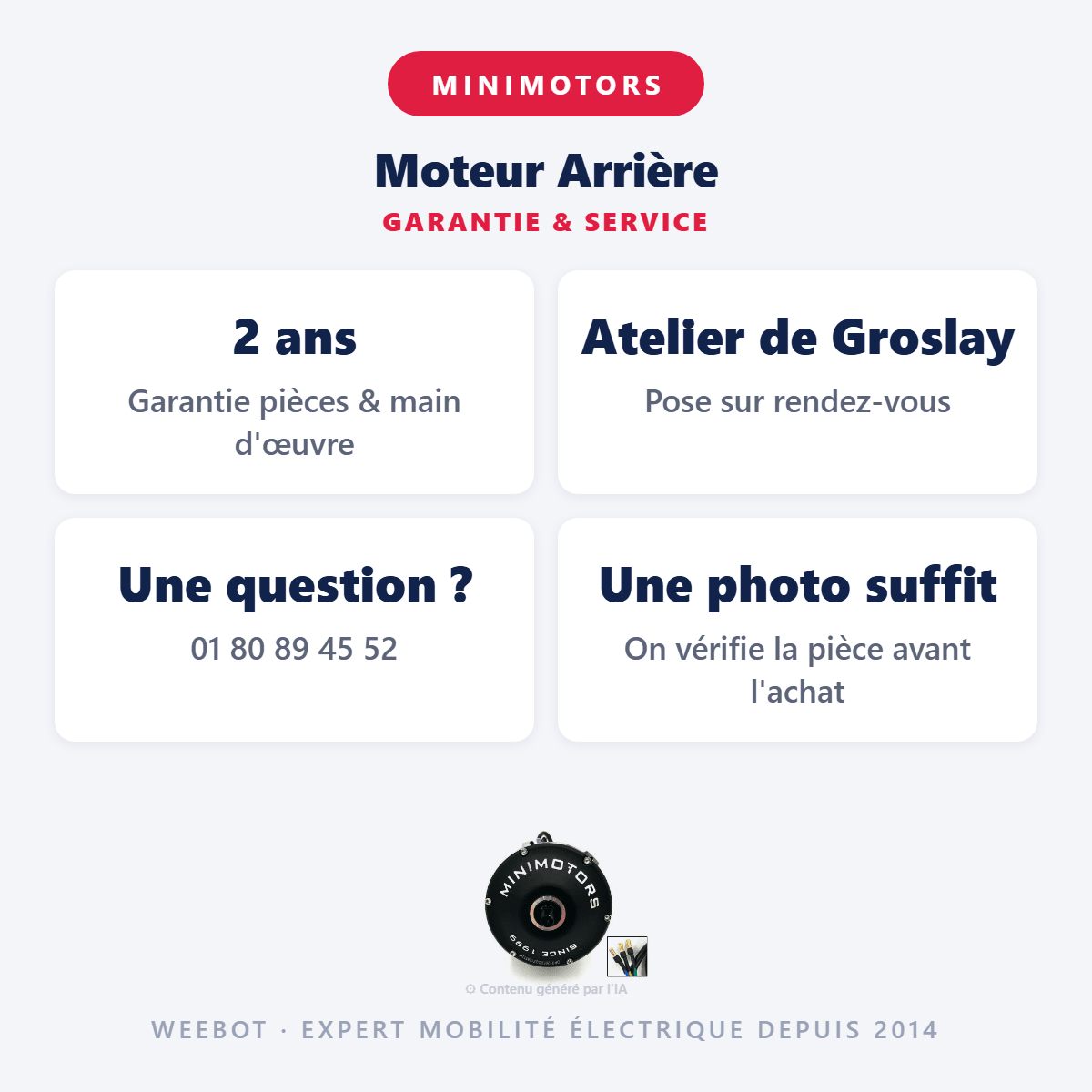 Moteur Arrière pour Trottinette Électrique Dualtron Pop - Weebot