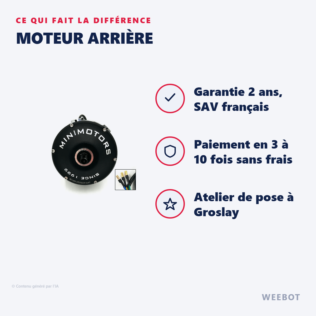 Moteur Arrière pour Trottinette Électrique Dualtron Pop - Weebot