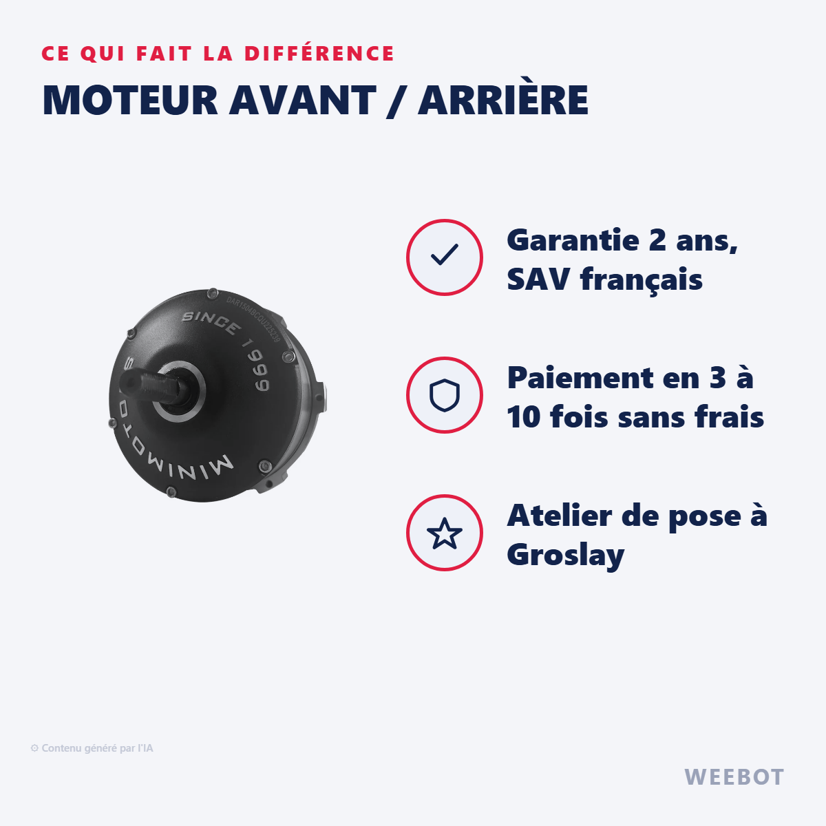 Moteur Avant / Arrière : les points forts
