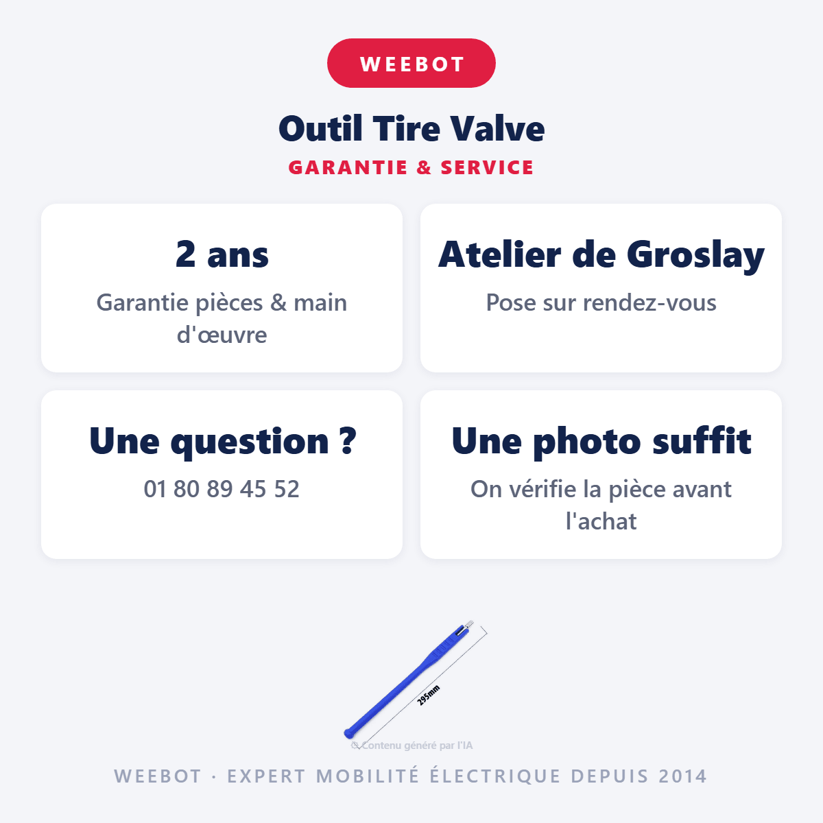 Outil Tire Valve pour Trottinette Électrique - Weebot