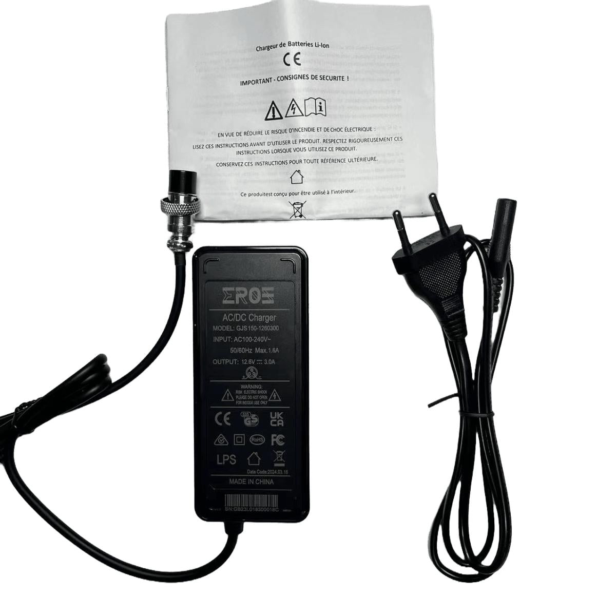 Chargeur Standard pour Batterie 12V de Potence Trottinette Électrique Dualtron - Weebot