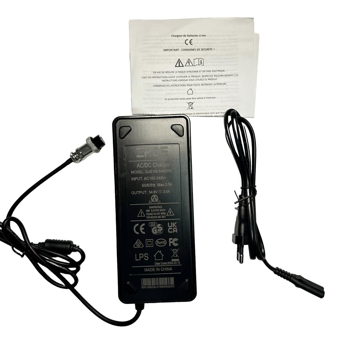 Chargeur Standard pour Trottinette Électrique Weebot Maverick (Uniquement) - Weebot