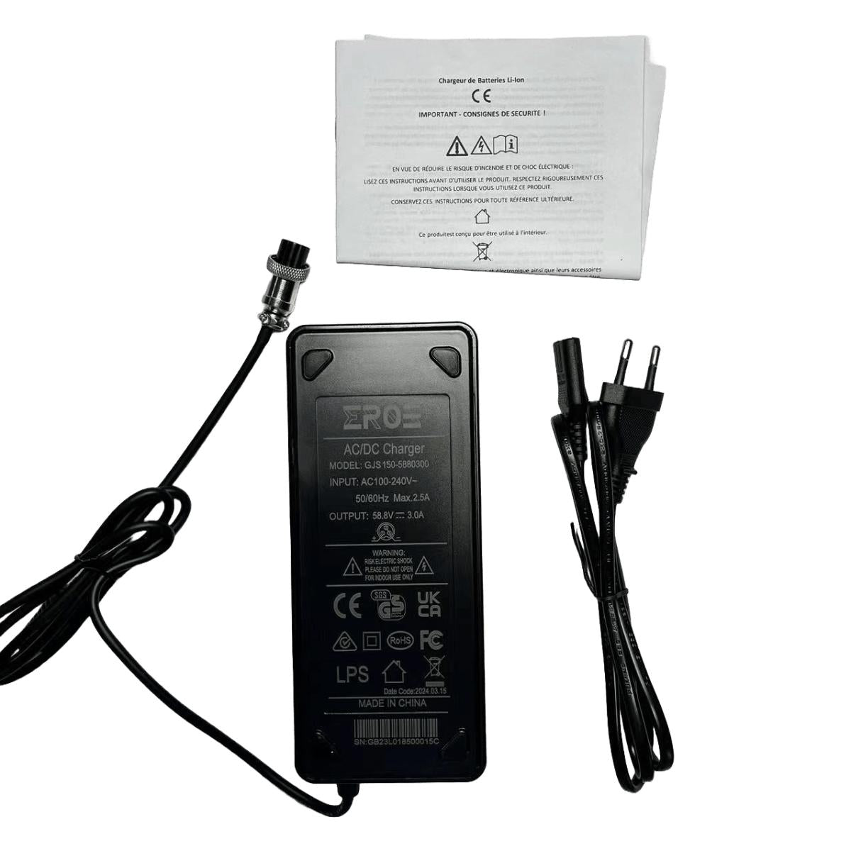 Chargeur Standard pour Trottinette Électrique Weebot Omaha (Uniquement) - Weebot