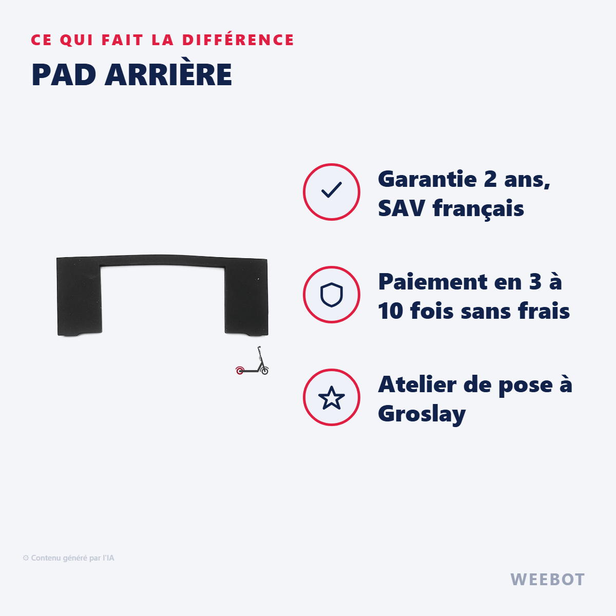 Pad Arrière : les points forts