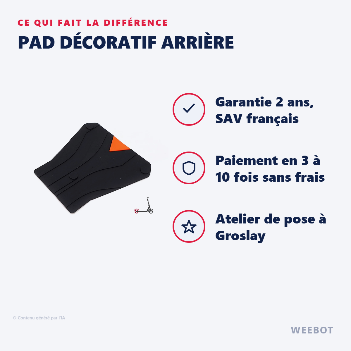 Pad Décoratif Arrière : les points forts