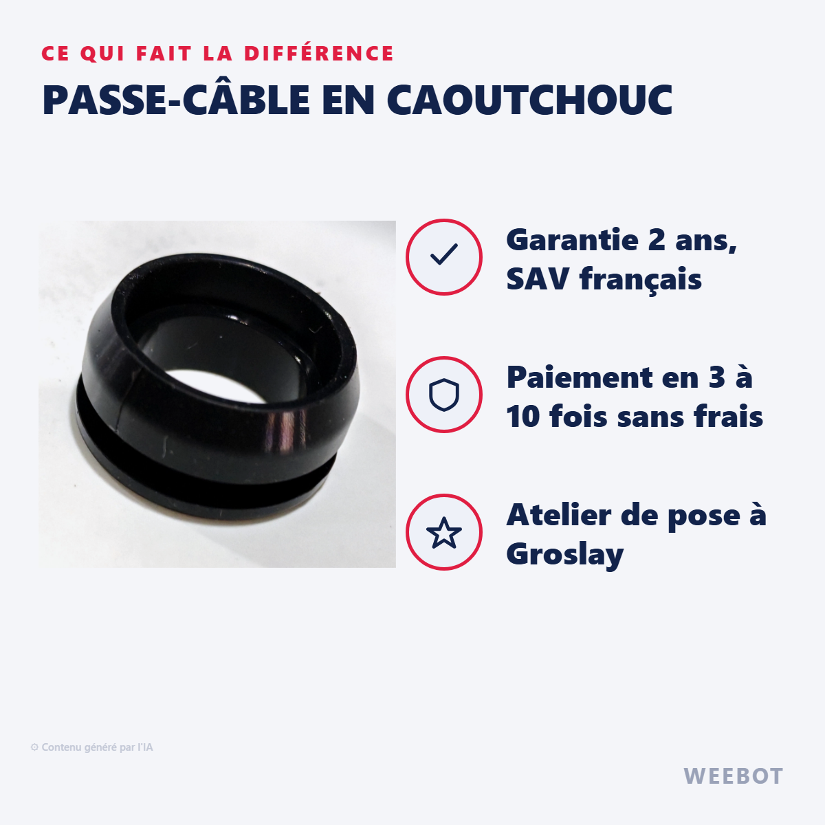 Passe-Câble en Caoutchouc : les points forts