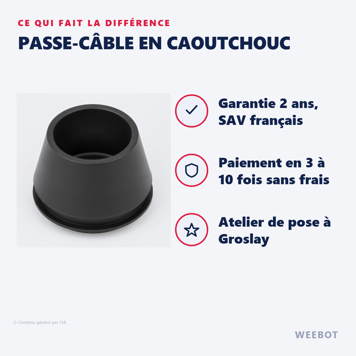 Passe-Câble en Caoutchouc : les points forts