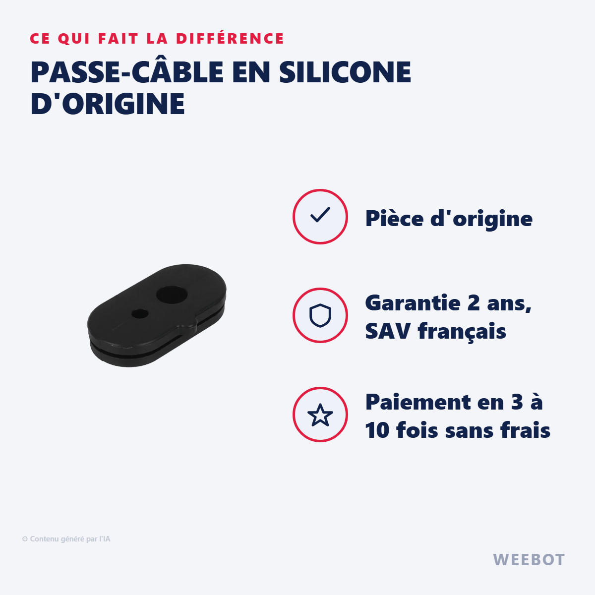 Passe-Câble en Silicone d'Origine : les points forts