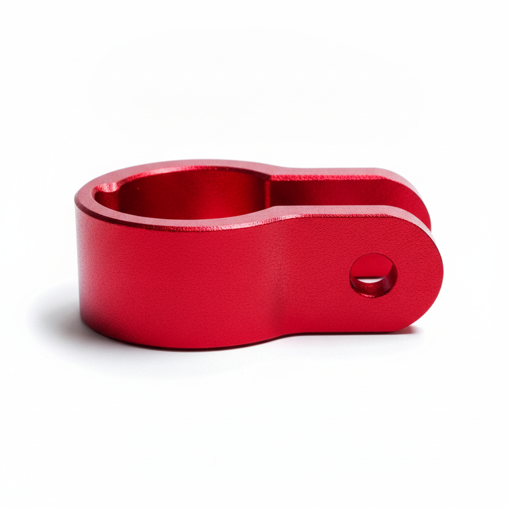 Petit Collier de Serrage Guidon Gauche Rouge, vue 2