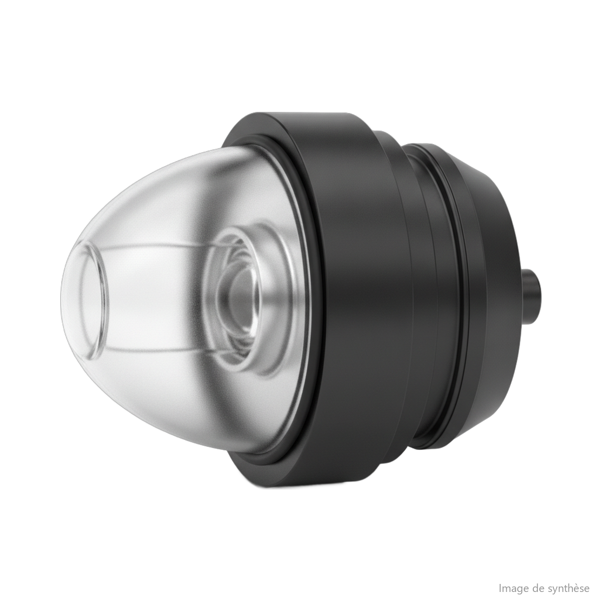 Phare avant supérieur vert de trottinette électrique Dualtron Popular vu de profil