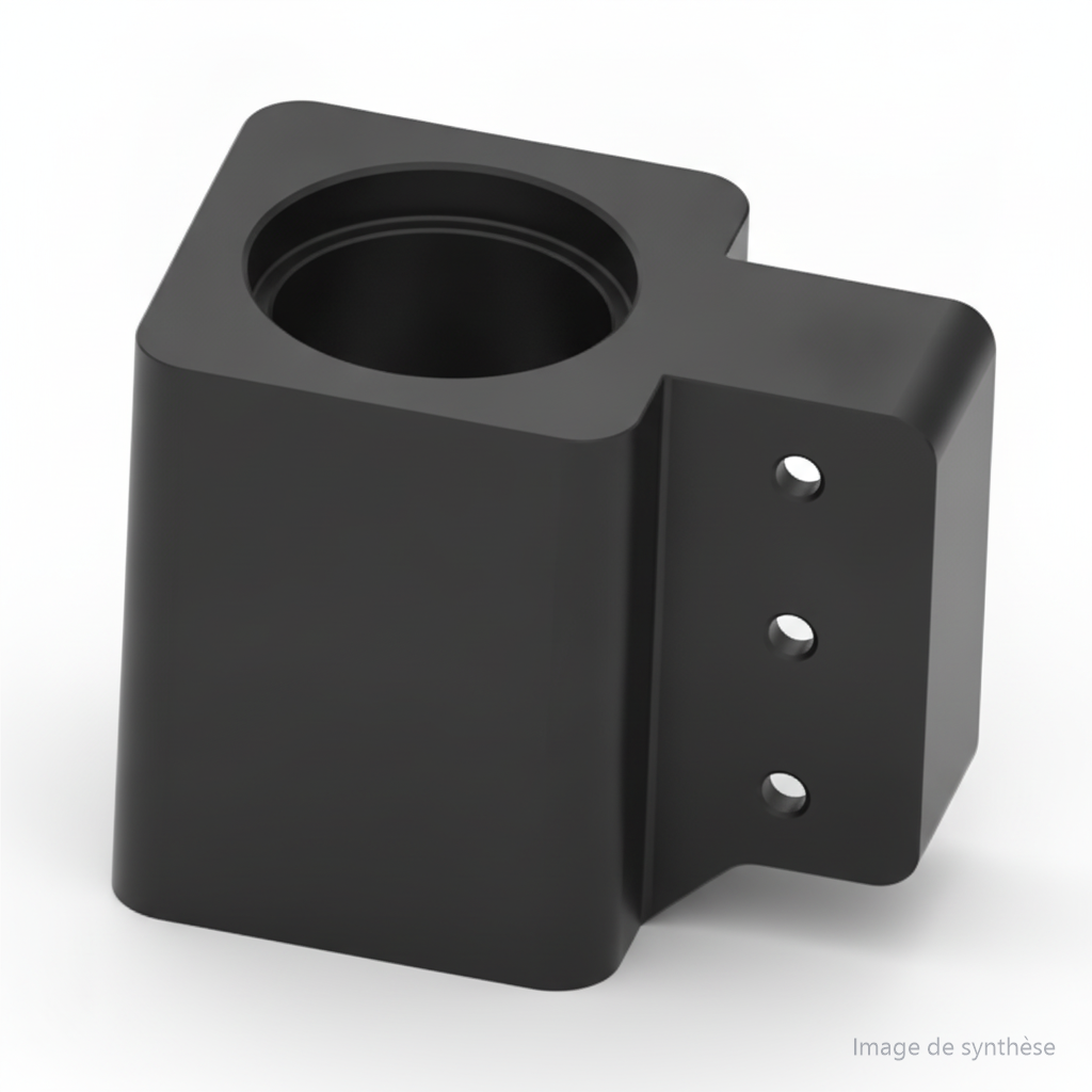 Schéma en vue 3D d'une pièce de direction longue pour trottinette électrique Dualtron Mini Spécial.