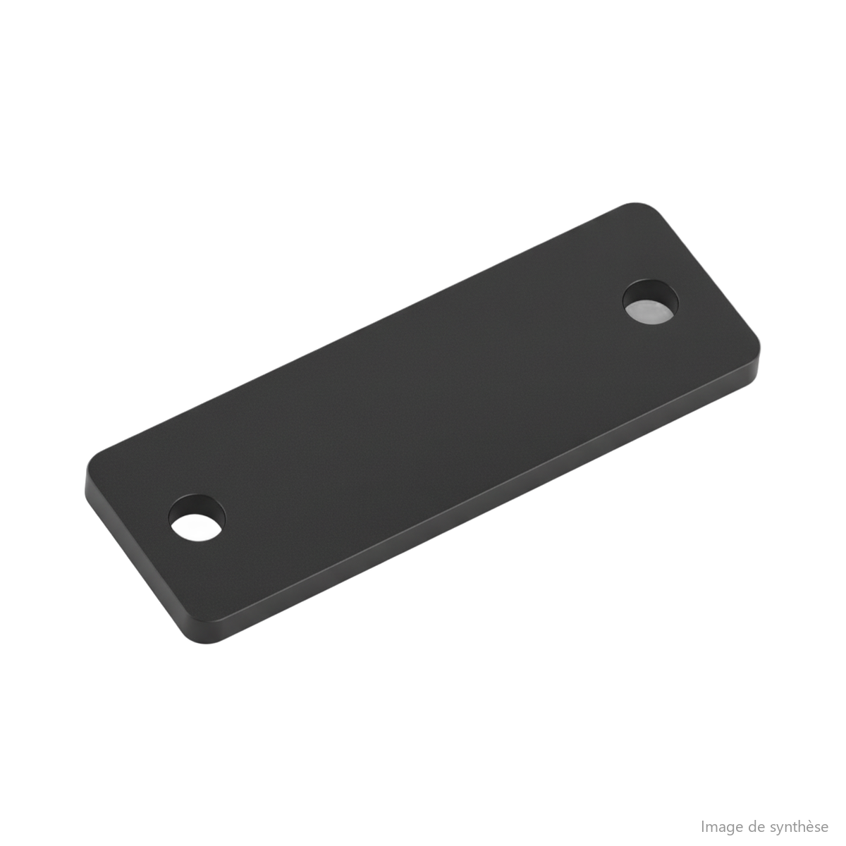 Schéma d'une plaque de béquille rectangulaire à deux trous pour Dualtron Mini Spécial
