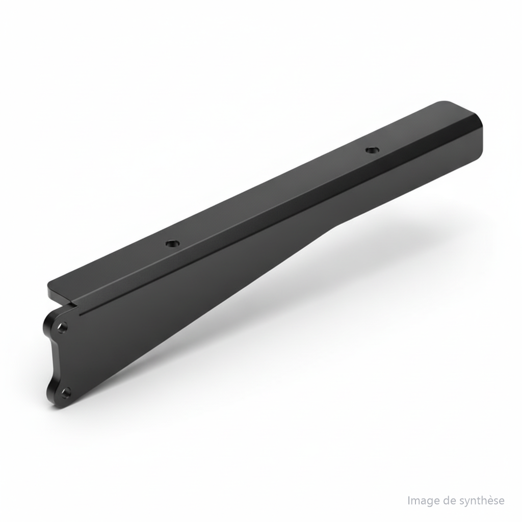 Schéma technique d'une plaque support de selle droite pour trottinette électrique Dualtron X
