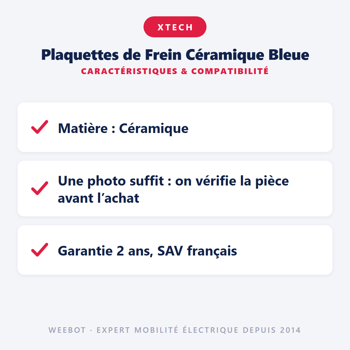 Plaquettes de Frein Céramique Bleue : caractéristiques et compatibilité