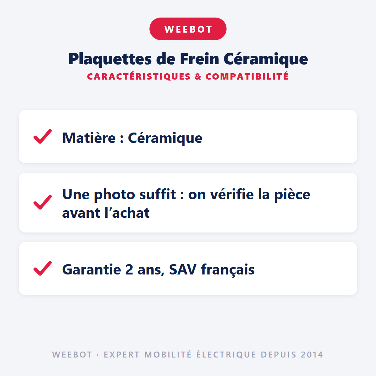 Plaquettes de Frein Céramique : caractéristiques et compatibilité