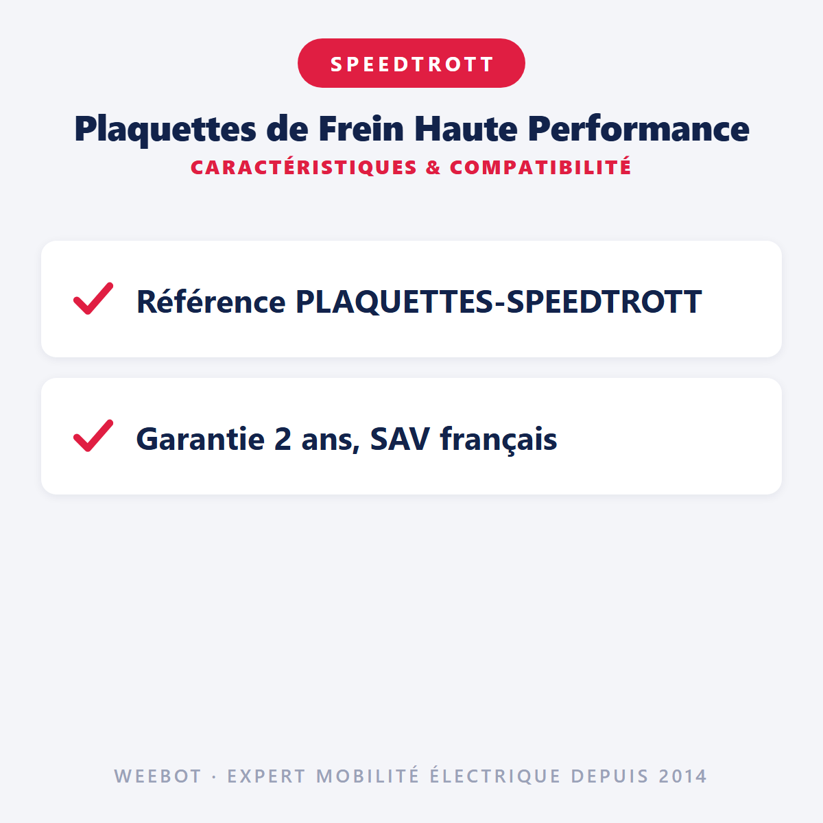 Plaquettes de Frein Haute Performance : caractéristiques et compatibilité