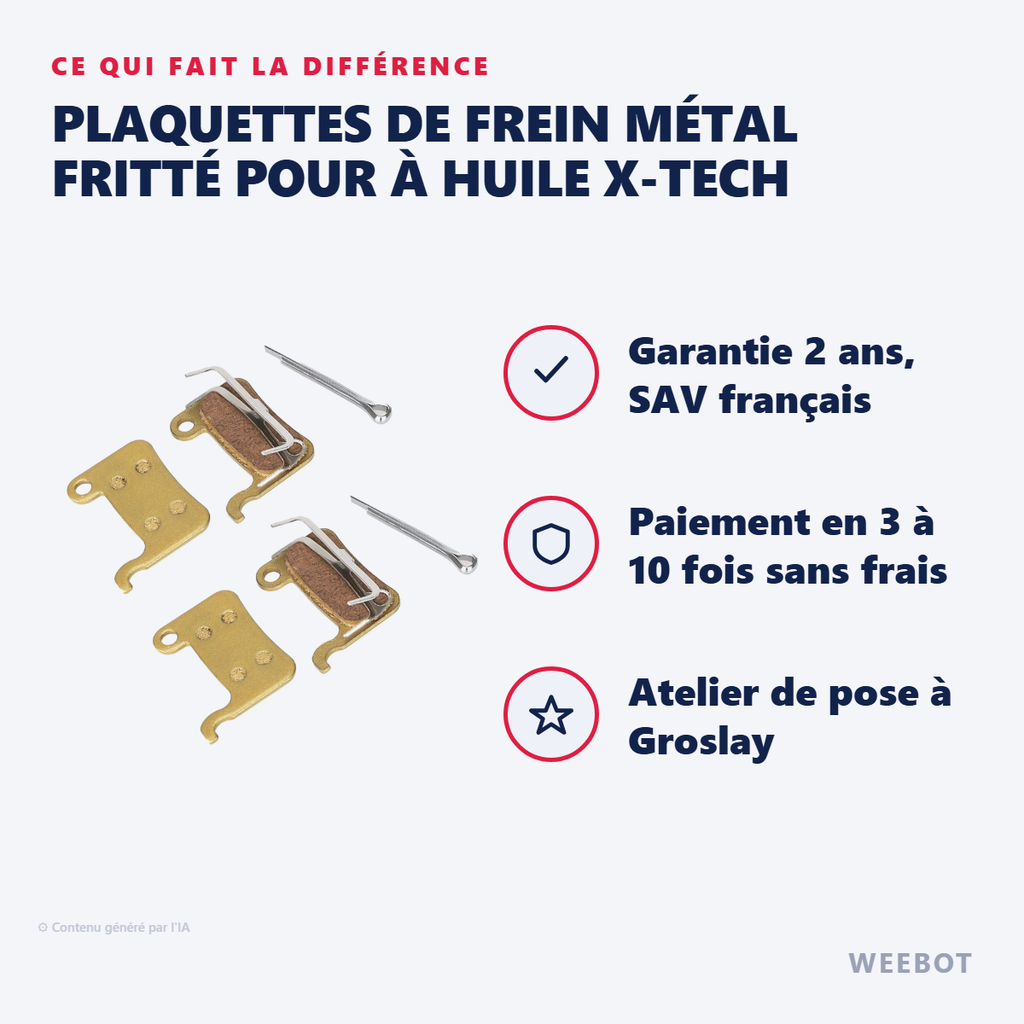Plaquettes de Frein Métal Fritté X-tech - Pas Cher