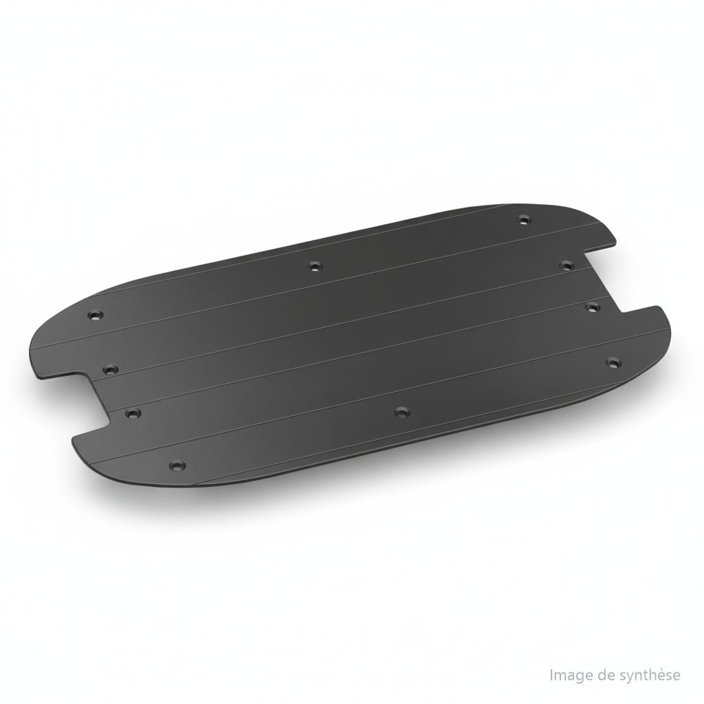 Schéma en vue de dessus du plateau deck pour trottinette électrique Dualtron 3