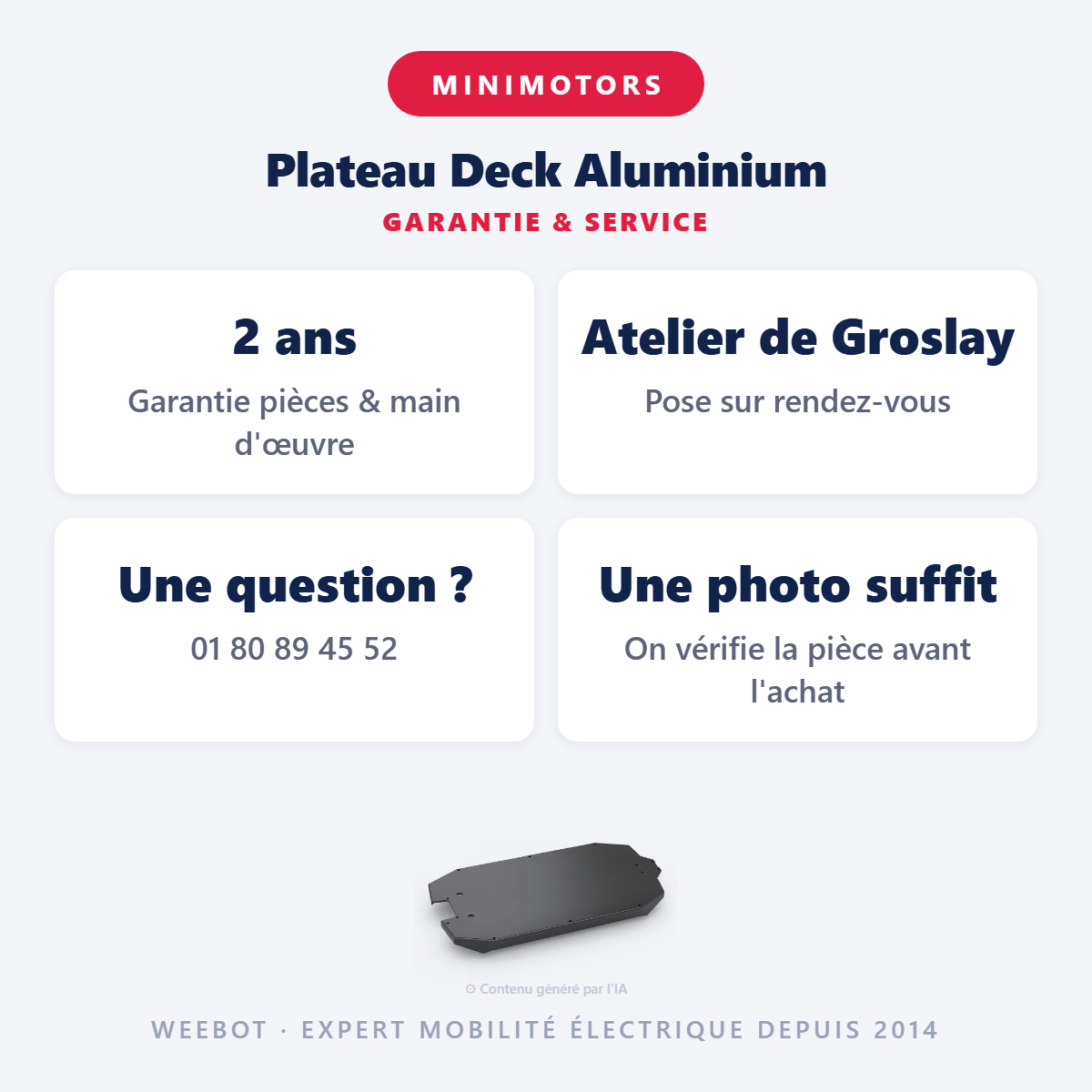 Plateau Deck Aluminium : garantie 2 ans et service après-vente