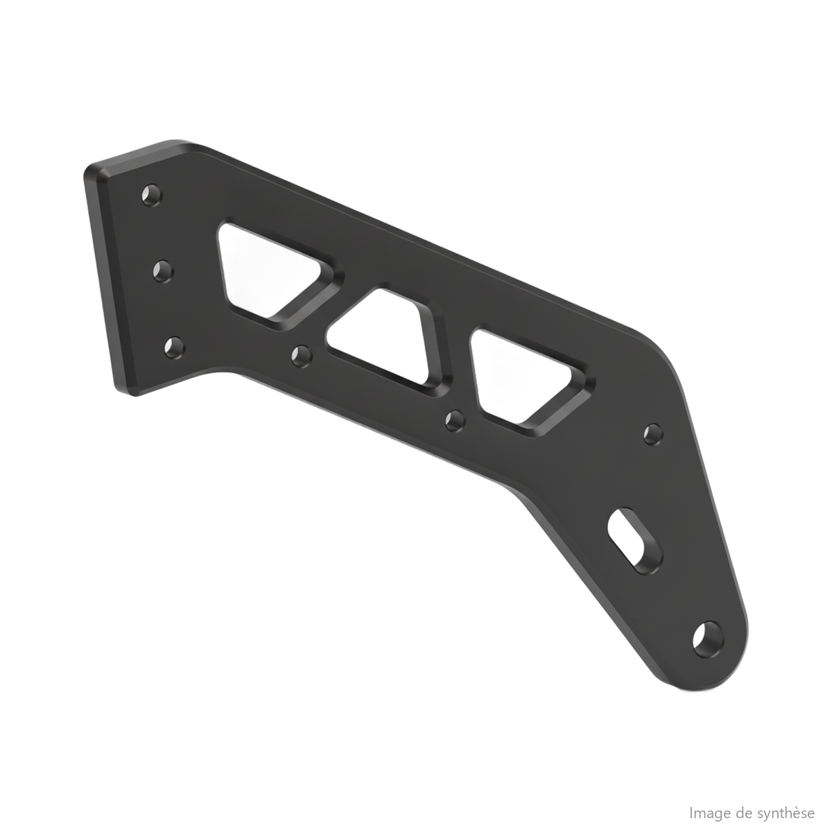 Schéma technique d'une platine de potence gauche métallique pour trottinette électrique Dualtron Mini