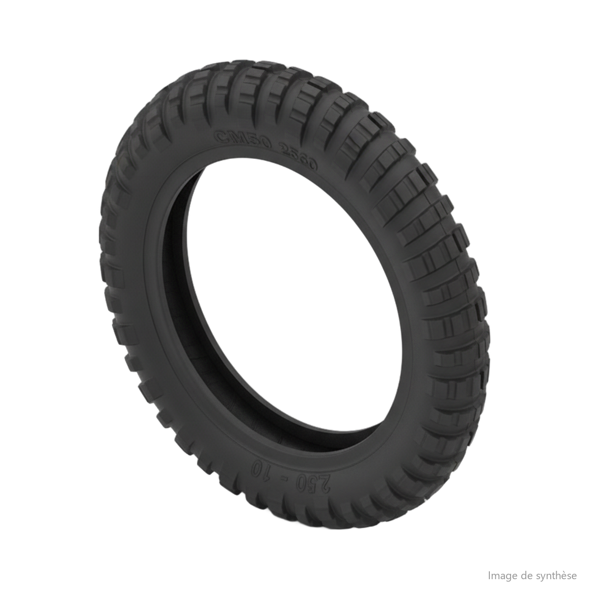 Illustration schématique d'un pneu 2.50-10 CM560 pour trottinette électrique