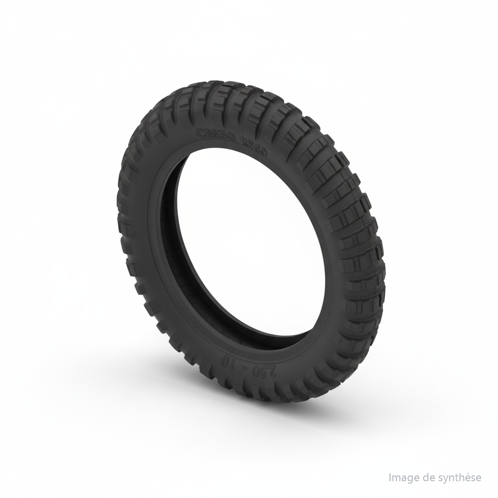 Illustration schématique d'un pneu 2.50-10 CM560 pour trottinette électrique