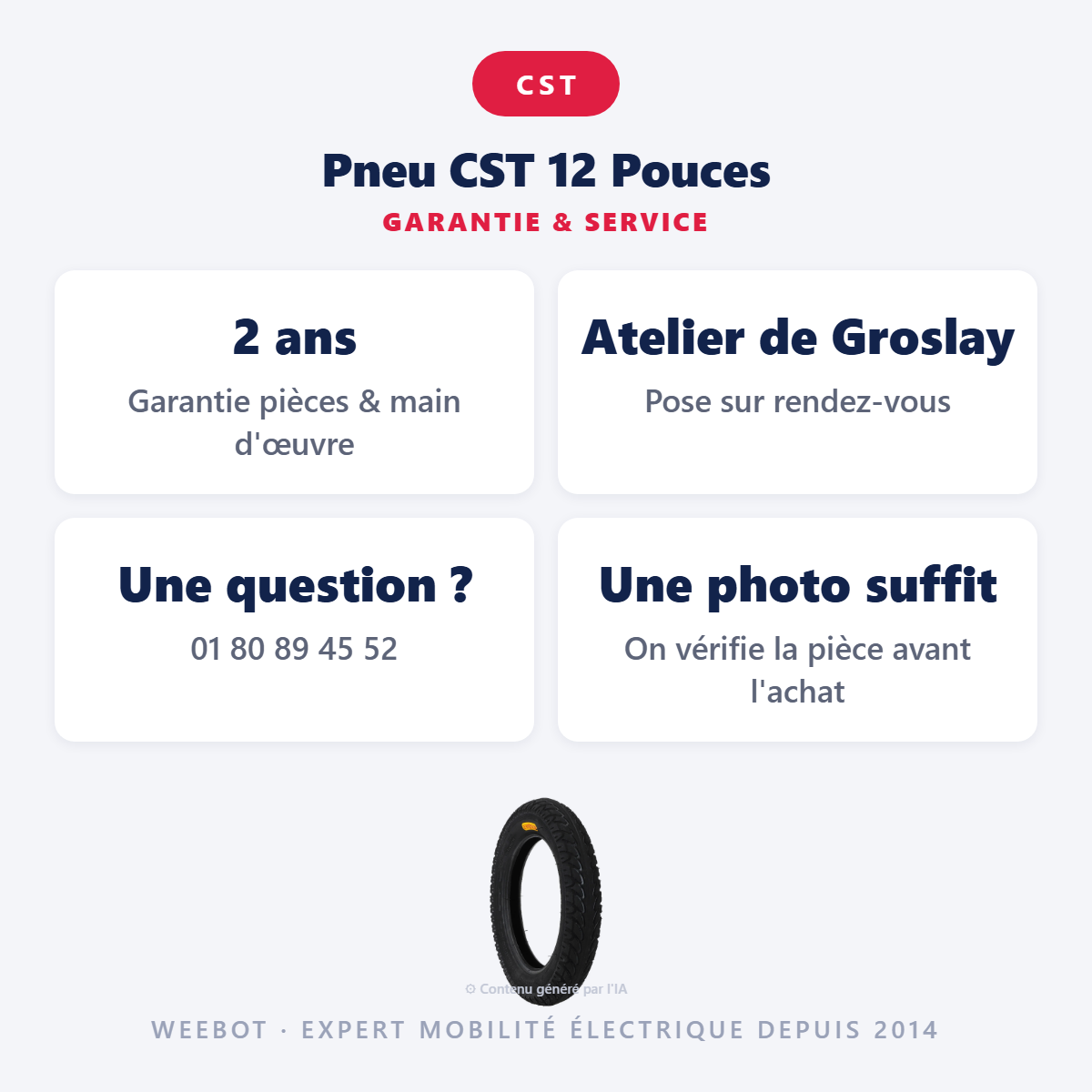 Pneu CST 12 Pouces : garantie 2 ans et service après-vente
