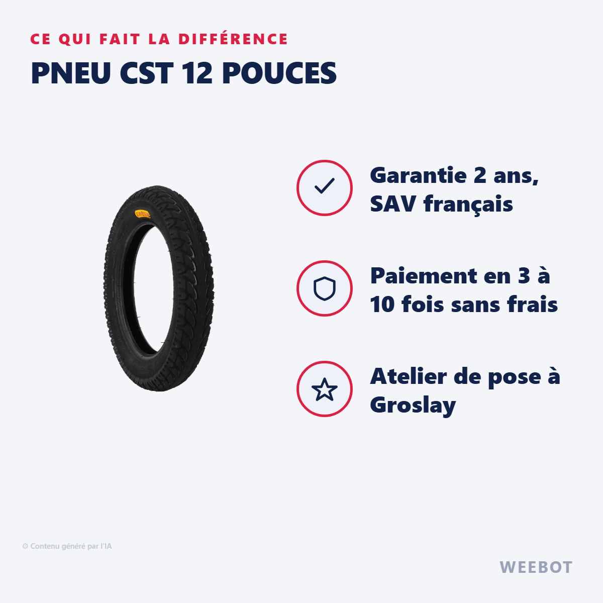 Pneu CST 12 Pouces : les points forts